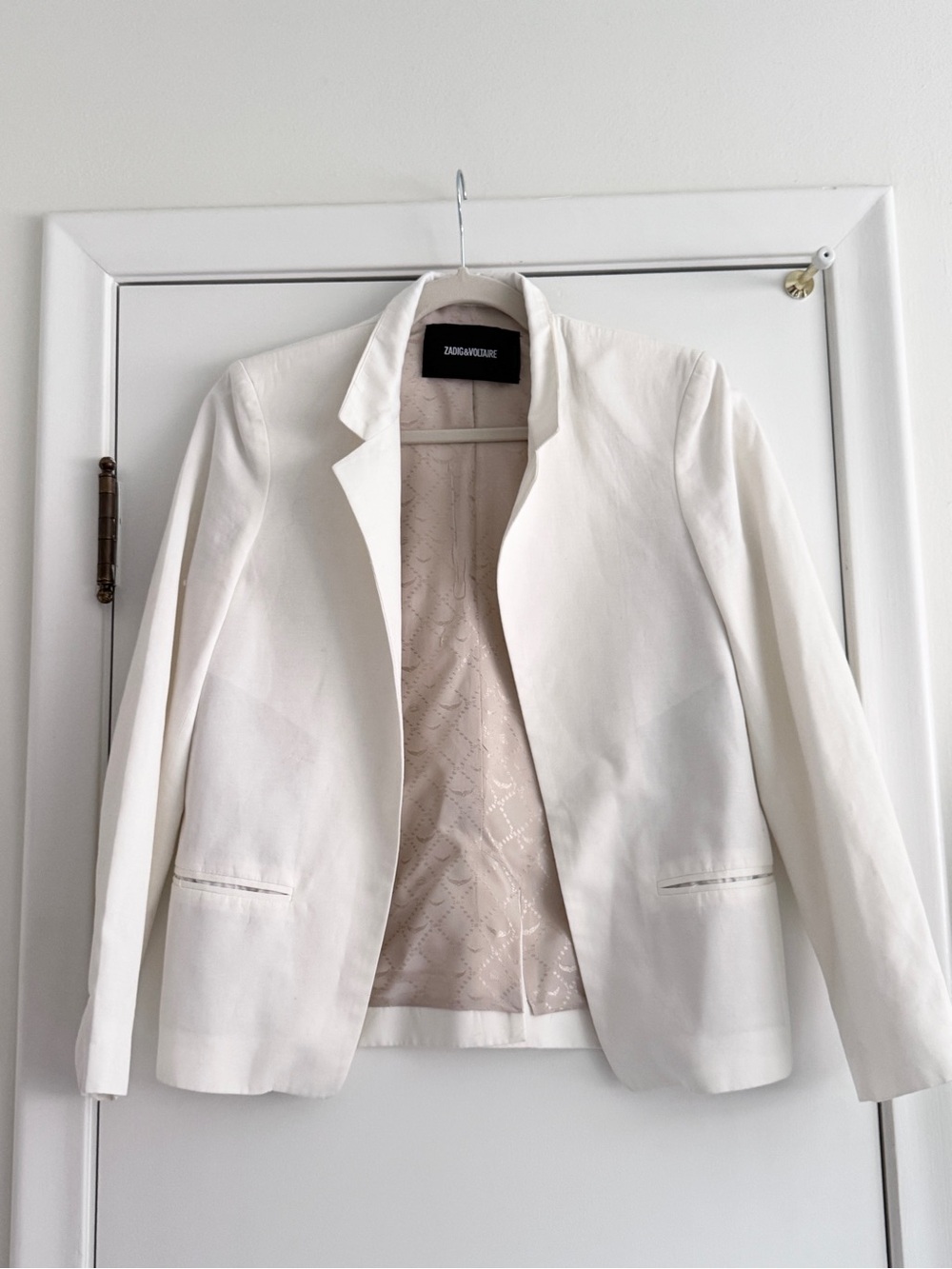 Zadig & Voltaire Cream-White Tailored Blazer - Size 38